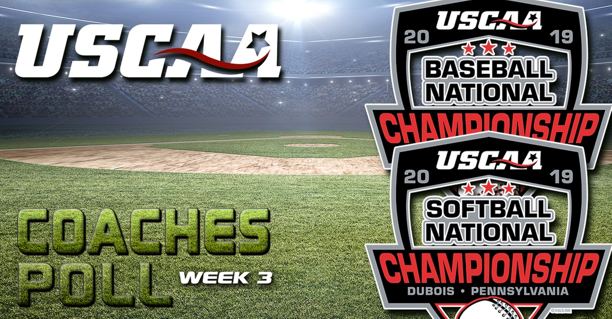 USCAA releases Baseball and Softball Coaches Week 3 Poll