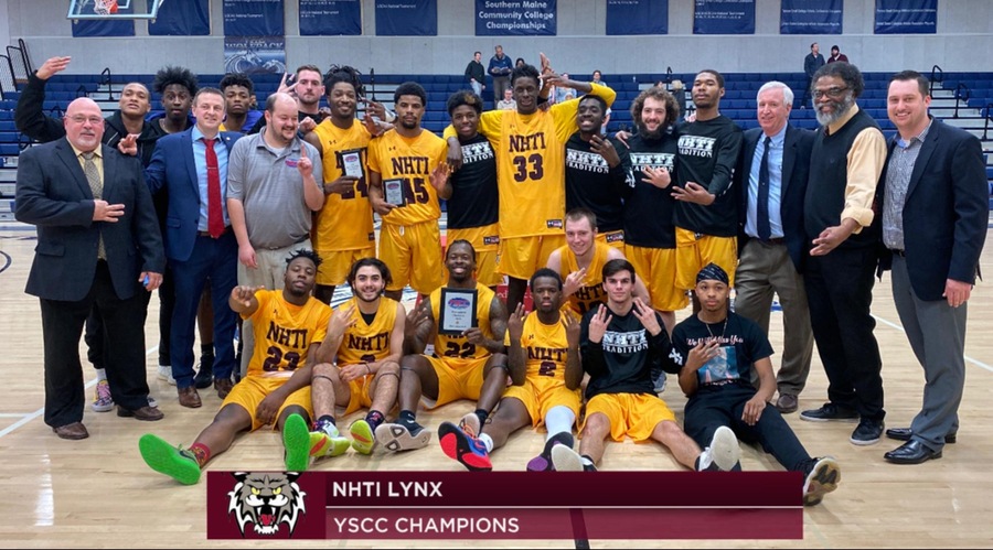 NHTI men 3-peat with electrifying double-overtime win against Vermont Tech, 110-109