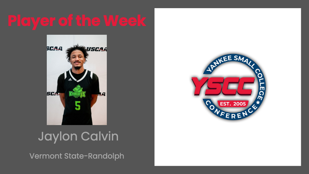 Vermont State-Randolph's Jaylon Calvin named YSCC Player of the Week
